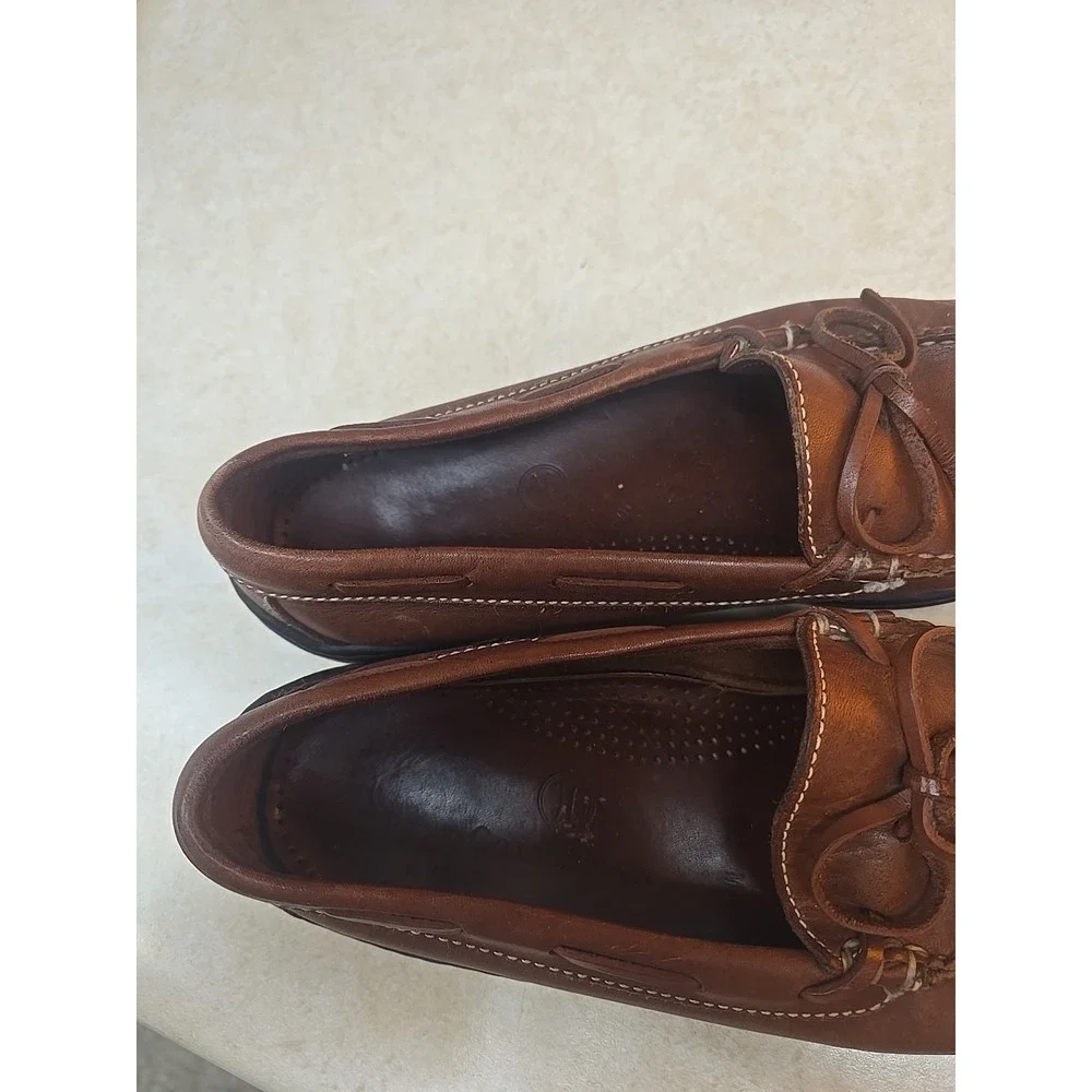 Cole Haan Women's 8.5 B Brown Leather Driving Loafers Bow Accent Slip On‎ Shoes